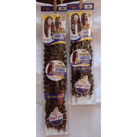 AFRO SENS CROCHET BRAID COLOR 30 MED BROWN WATER WAVE 22” or 14” BUY MORE & SAVE - 14 in