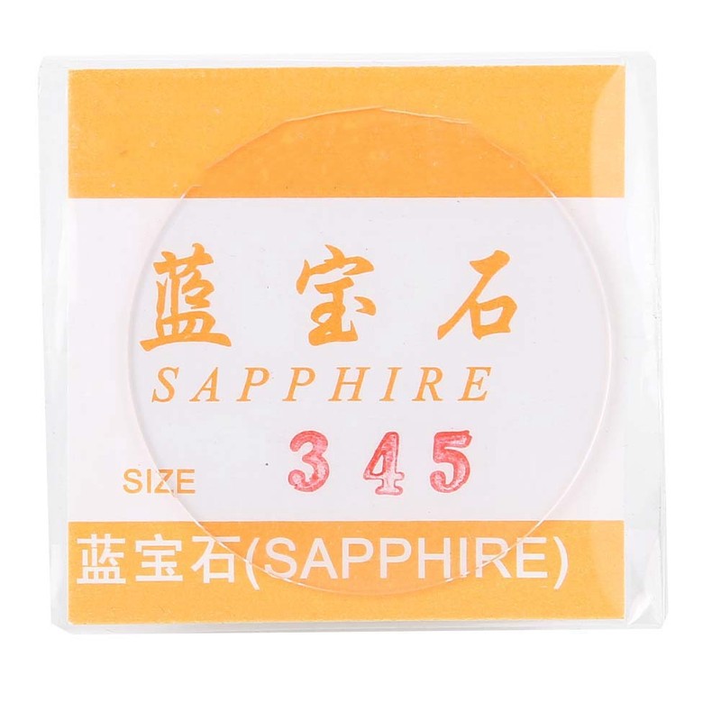 1 Pair 1.0mm Thickness Transparent Round Watch Crystal Glass for