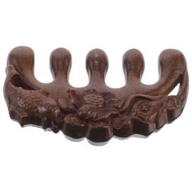 Healeved Wide Tooth Scalp Massager Ebony Comb Natural Material Hair Loss Prevention