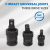 CCLIFE 17-Piece Socket Adapter for Impact Wrench 1/4 Inch 3/8