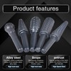 KATUR Rotary Burr Rasp Set, 5pcs 1/4'' 6mm Shank Wood