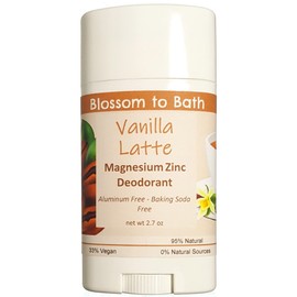 Vanilla Latte Magnesium Zinc Deodorant (2.7 ounce) - Phthalate Free Fragrance - Lasts All Day with a Deep Vanilla Scent