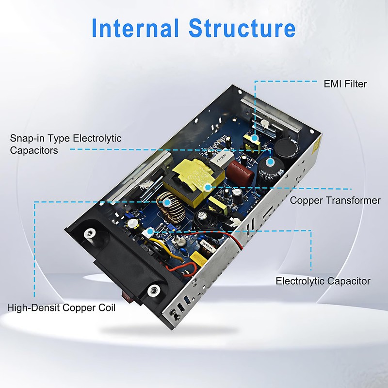 SUMANEP AC to DC 12V 50A 600W Power Supply Universal