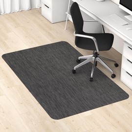 Blvornl Office Chair Mat for Hardwood Floor, 40"x 55" Desk Mat for Hard Wood, Large Anti-Slip Hard Floor Protector Rolling Chair Mat, PVC Mat Desk Rug for Office Home, Black