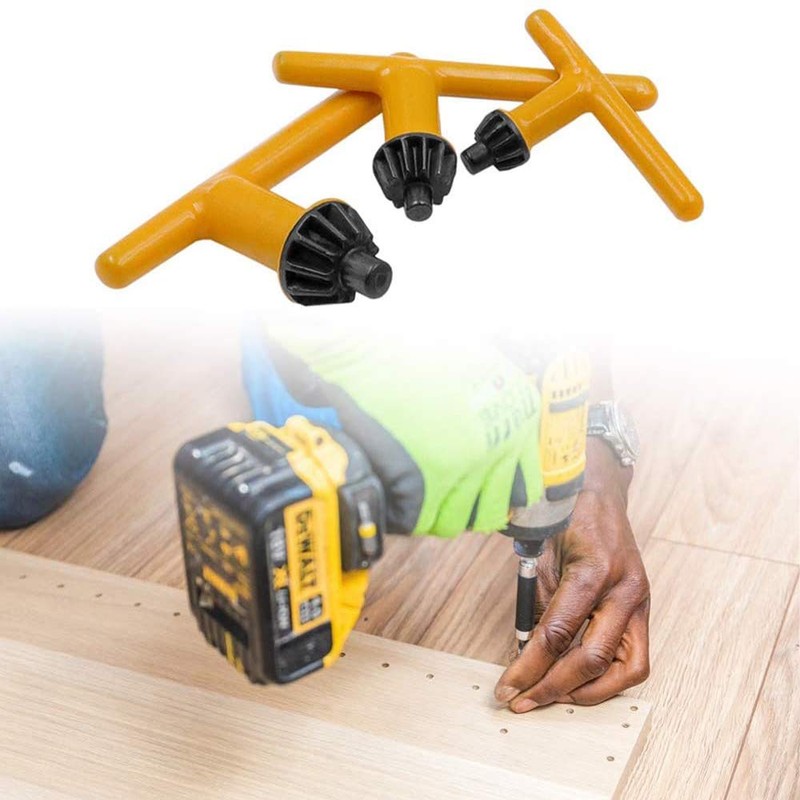 Mesee 3 Packs Drill Chuck Key Set Universal T Shaped