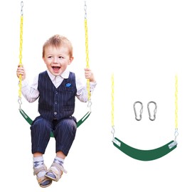 Swing Set for Kids with Chain-Play Swing for Adults with Stainless Steel Mental Taiangle Ring-Suitable for Family Backyard-Play Swing Set (AB010002-6)