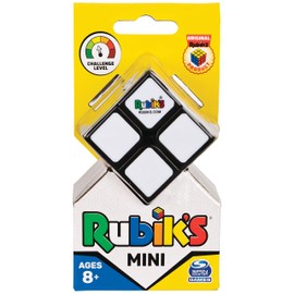 Rubik's 6064345, SPIN MASTER, 2X2 MINI, Original, with 2 Layers 4 Cube, Professional Puzzle Color Combination, Pocket Suitable for children from 8