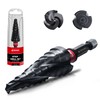EZARC Step Drill Bit for Metal, M35 Cobalt Step Drill