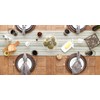 DII Farmhouse Braided Stripe Table Runner Collection, 15x108, Artichoke Green