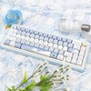 COOMICKEY Blue White MOA Profile Custom PBT Keycaps 132 Keys