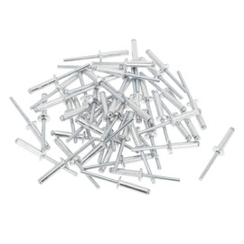 INFINAUTO Dome Head Large Flange Blind Rivets 4.8mm Grip Diameter 22mm Grip Length 9.5mm Flange Diameter Aluminum Alloy Iron Silver Tone