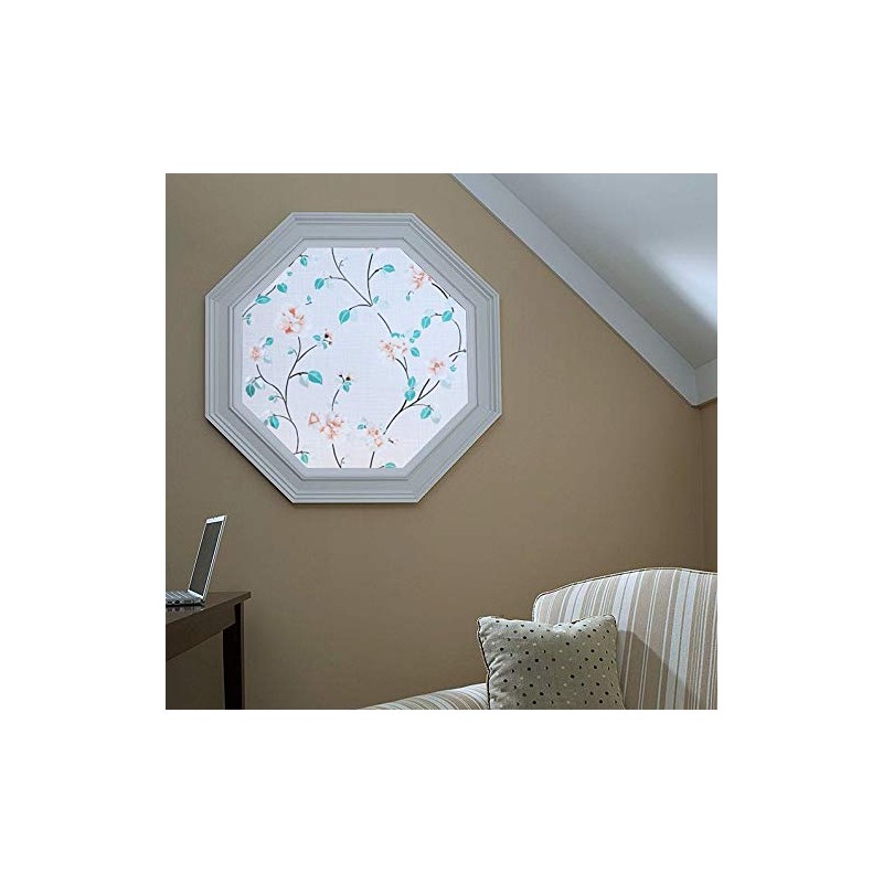 Autotech Park Precut Octagon Window Film, Flower Blossom Design, Self