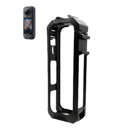 Specially Designed Multifunction Frame for Insta360 X5 Waterproof 8K 360° Action Camera,Buckle Design with Protective Cold Shoe Interface,Black.