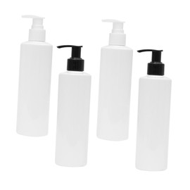 SAFIGLE 5pcs Travel Container Refillable Plastic Pump Bottles for Toiletries Shampoo Lotion Durable Washable for Camping and Home Use