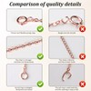 3Pcs Rose Gold Necklace Extenders for Women, 1/2/3 Inches Gold