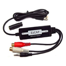 CHILDWEET USB 2.0 Card Convert Cassette Tape to Digital Mp3/wav 3.5mm RCA Connector Support Windows/Linux Plug Play