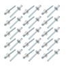 sourcing map Aluminium / Steel Open End Blind Rivets 6