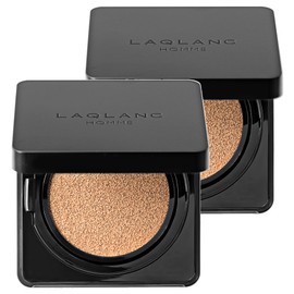 Laclan Natural Cover Homme Cushion 15g, No. 1 bright skin tone, 2 pieces / 라끌랑 내츄럴 커버 옴므쿠션 15g, 1호 밝은 피부톤, 2개