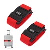 Luggage Strap, 2pcs Suitcase Straps with Password Lock Information Card,