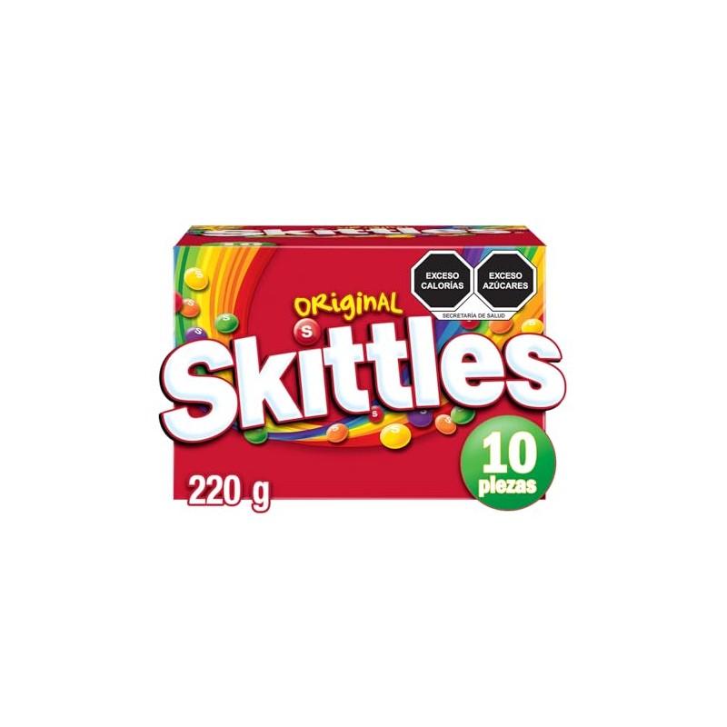 Skittles dulces caramelo suave original 10 piezas de 22g -