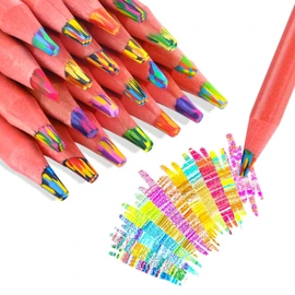 TINNIVI 12 Colors Rainbow Pencils for Kids, 12 Pieces Rainbow Colored Pencil Art Presents for Adult, Red Wooden Multi Colored Pencils Bulk Cool Supplies for Coloring Drawing Sketching, Pre-sharpened