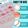 Cimeton 160Pcs Aluminum and Copper Oil Drain Plug Gasket Assortment