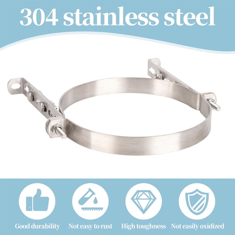 6 1/2 Inch Chimney Systems Bracket，304 Stainless Steel Adjustable Vent