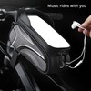 Bike Phone Mount Bag Large Capacity Waterproof Carbon Pattern PU