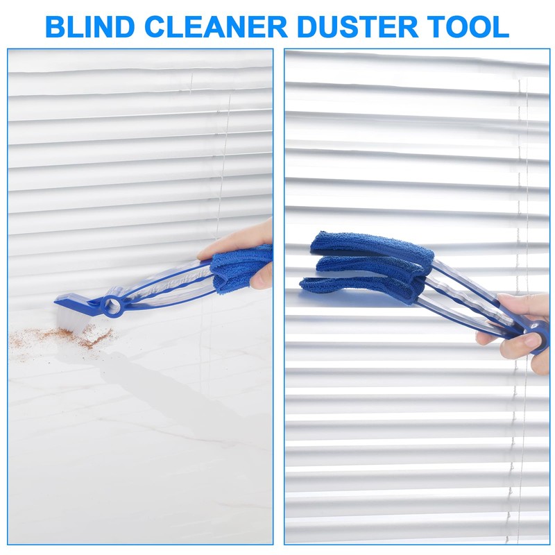 2 in 1 Window Blind Cleaner Duster Tool,Dual Brush Head,with