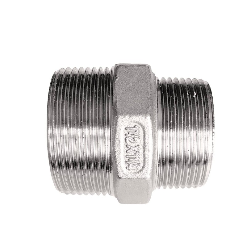 LOZOME 1-1/2"x1-1/4" Male Hex Nipple Threaded Reducer Connector Pipe Fitting