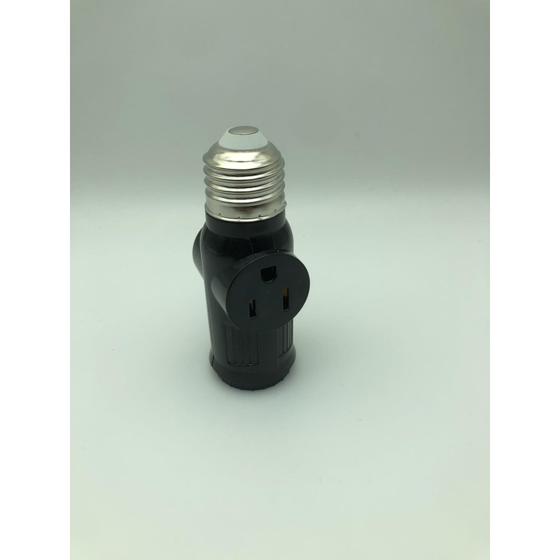 Figame 3 Prong Light Bulb Socket Plug Adapter, Polarized Bulb