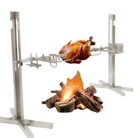 43" Electric BBQ Rotisserie Grill Kit, 88LB 25W Heavy Duty Grilling Kit, Height Adjustable Universal Rotisserie Kit, Pig Spit Rotisserie Grill for Hog Lamb Outdoor Party Campfire Barbecue