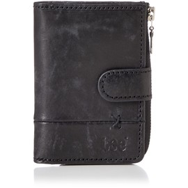 Lee 320-1752 Maya Berry Key Case, Keyless, Card Holder, Coin Purse, Dyed, Italian Leather, black