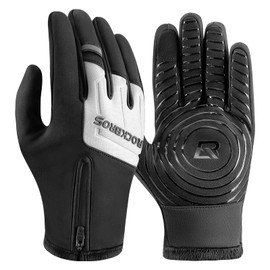 ROCKBROS Winter Cycling Gloves for Men - Cold Weather Thermal Running Gloves - Men’s Winter Ski Gloves Snow Gloves