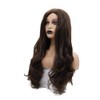AFBeauty Brown Wig Long Wavy Brown Middle Part No Lace