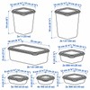 IKEA PRUTA Standard Durable Plastic Storage Food Containers of 17