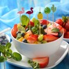 100 Counts Bamboo Cocktail Sticks, Fruit Cocktail Picks, Finger Food
