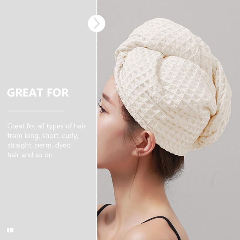 Toalla para Envolver el Cabello de Microfibra superfina 2 Piezas,