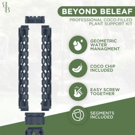 Professional Self-Watering Plant Support Pole for Plants to Climb up - Modular Extendable - Prefilled w/Coco Chips for Climbing Monstera - Beyond Beleaf - Propogation Tool - Moss Pole (Medium)