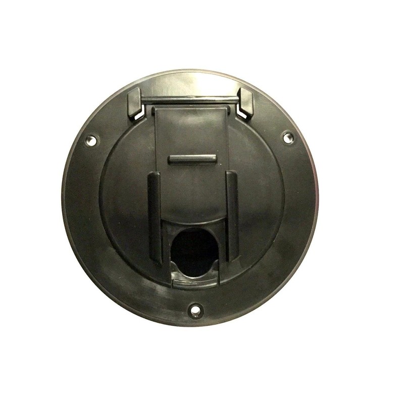 Valterra Black Electric Power Cord Small Round Cable Hatch 3"