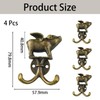 KxrTpx Antique Brass Coat Hooks, Decorative Brass Door Hooks and