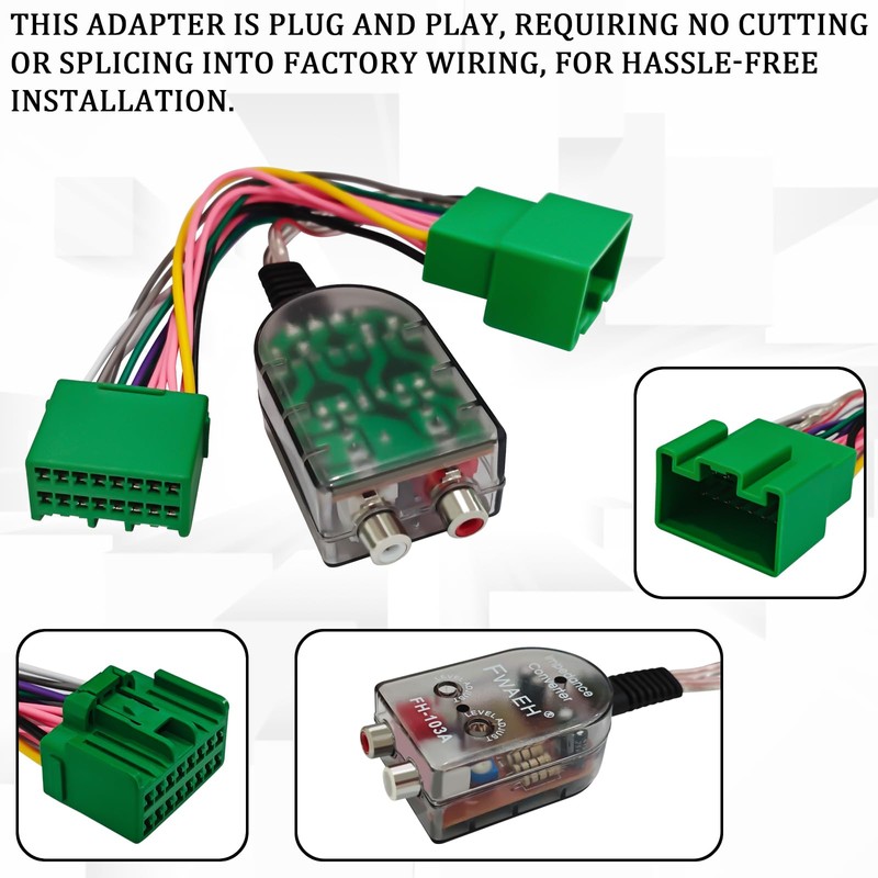 Radio Stereo Wiring Harness Add A Subwoofer Amplifier Adapter for