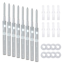 DAJAVE 8 Pack Floating Shelf Bracket, 5 inch Floating Shelves Brackets Hidden Shelf Bracket, Blind Shelf Supports Metal Brackets for Floating Wood Shelves(Screws and Wall Plugs Included)