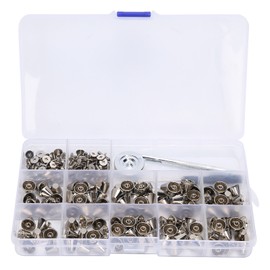Punk Rivets Bucket Shape Spikes Zinc Alloy Craft Making Accessories with Installation Tool