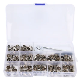 Punk Rivets Bucket Shape Spikes Zinc Alloy Craft Making Accessories with Installation Tool