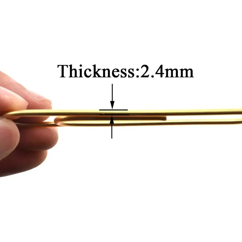 Paperclips Extra Grandes 10 Cm Vinilo Dorado Brillante