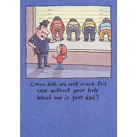 Designer Greetings Policeman and Kid: We Can't Crack This Case Without Your Help Humorous/Funny Father's Day Card