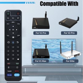 V2 Pro Voice Remote Compatible with vSeeBox V1 / V2 / Elite/Max, Replacement for vSeeBox V2Pro Remote, Perfect for OctaStream Elite Max Latest Technology Android TV Box 2023, 2 Year Warranty
