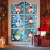 BORAMDO Christmas Window Clings 11 Sheets, Christmas Gnome Snowflake Window