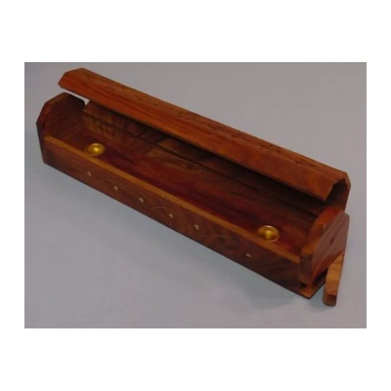 Smell Me Wooden coffin Incense Burner/Sticks/